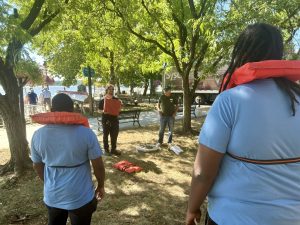 Seaport Apprentices in Life Jackets by the Alexandria Waterfront